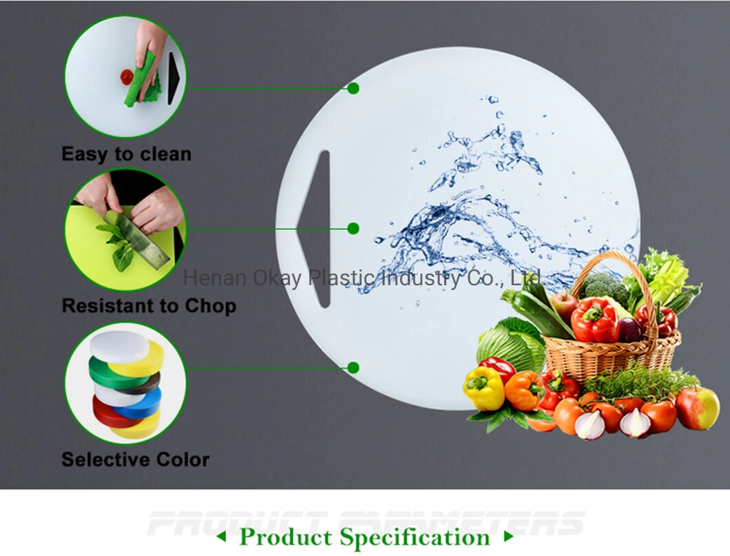Big Thick Round Chopping Board Plastic Cutting Board with Different Colors
