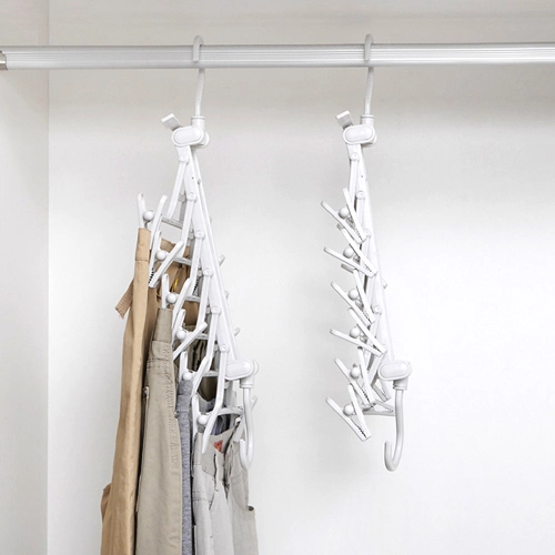 Foldable Portable Travel Multifunctional Magic Pant Hanger Trouser Hanger