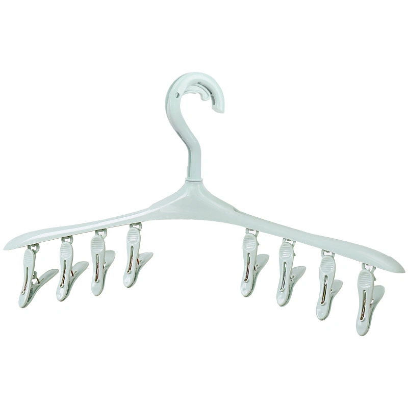New Windproof Buckle Hanger Underwear Socks Multi-Function Hanger Non-Slip 8 Clip Clothes Drying Rack