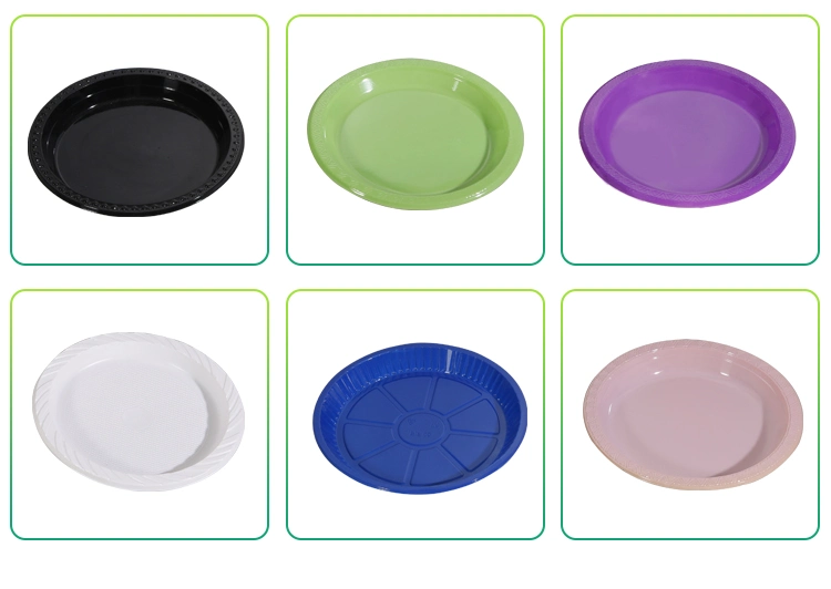 Disposable Multiple Colored Plastic Party Plate