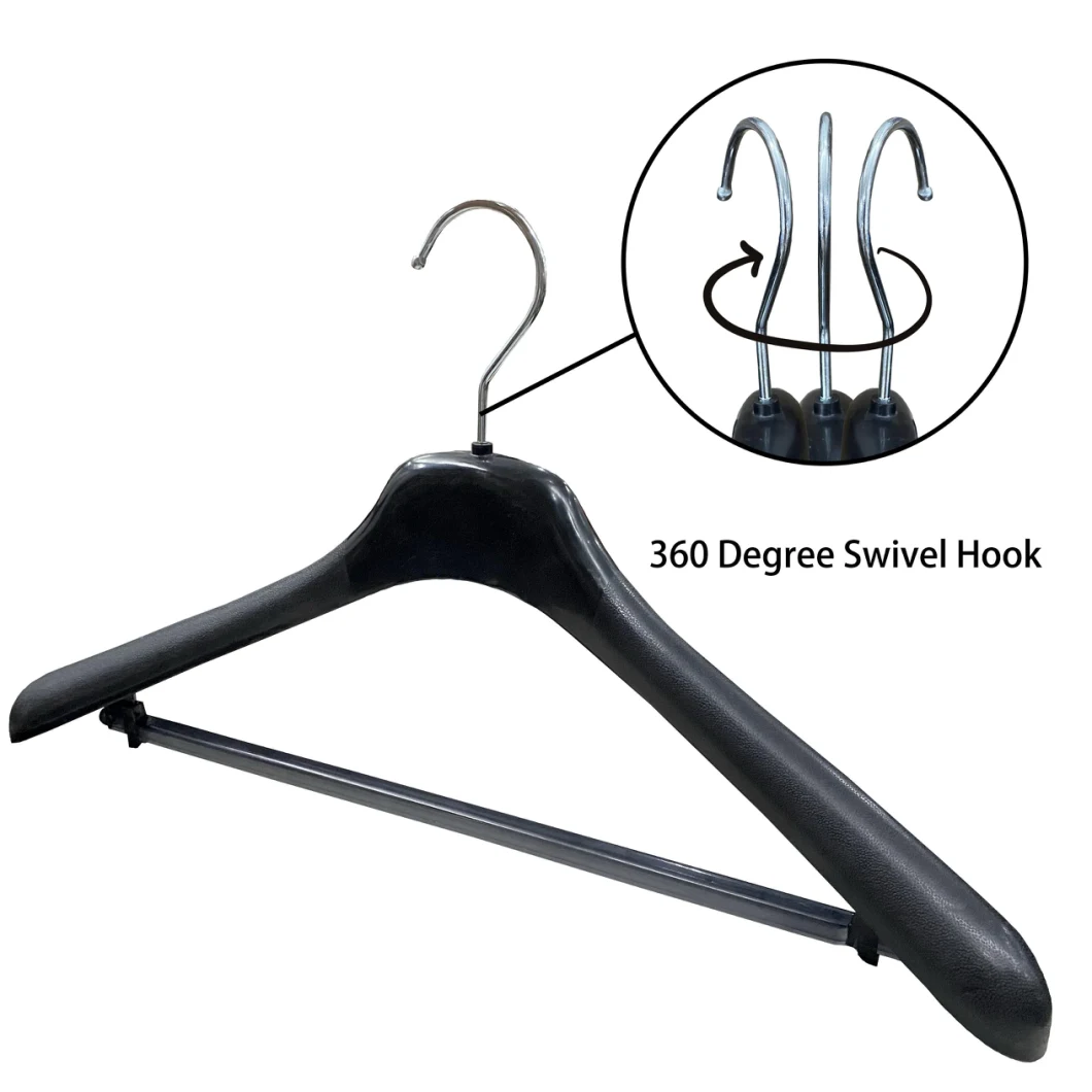 Clothes Hanger Non Slip Plastic Hanger Suit and Jacket Hanger with Metal Hook