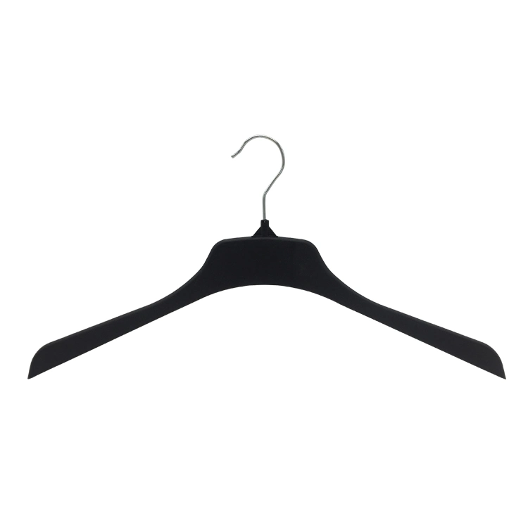 Plastic Garment Top Cloth Sweater Rack Hanger for Adult Clothes with Metal Hook and Customized Logo