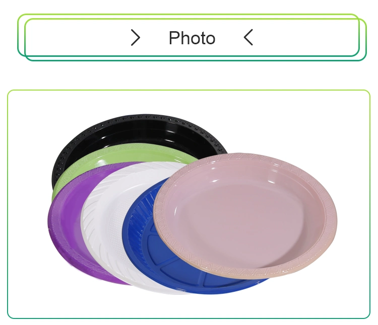 Wholesale Solid Color 6 Inch Disposable Plastic Dinner Party Plate