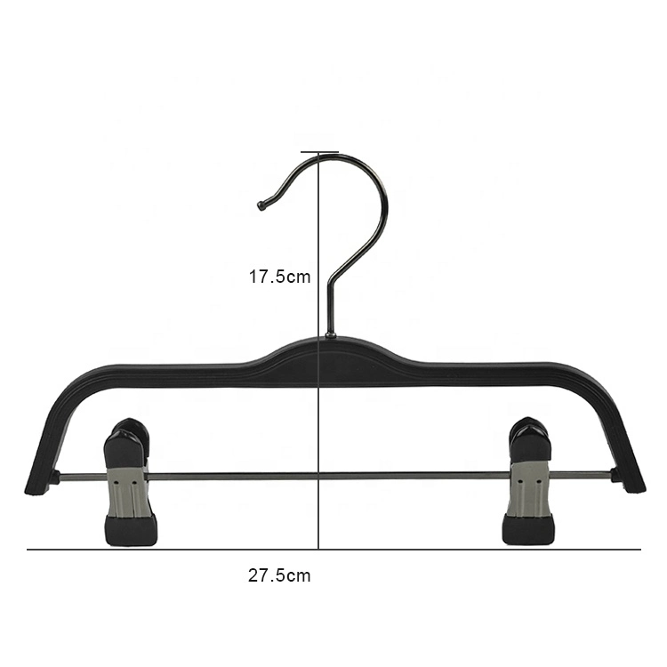 Factory Top Quality Kids Plastic Pants Hanger with Metal Hook for Children