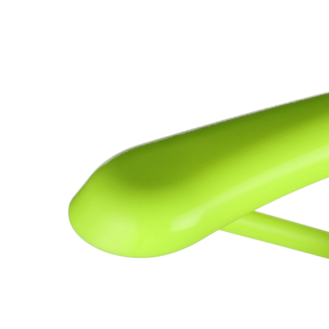 Fluorescent Yellow Plastic Hanger with Pants Bar for Wide Shoulder