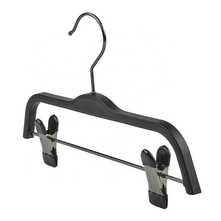 Factory Top Quality Kids Plastic Pants Hanger with Metal Hook for Children