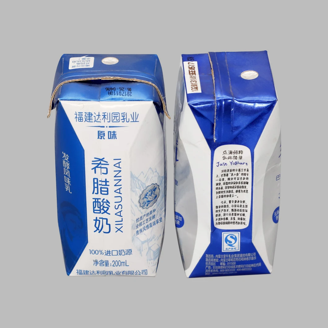 1000ml Aseptic Box Paper Water Liquid Food Beverage Drinking Filling Packing Carton Box for Fresh Preservation