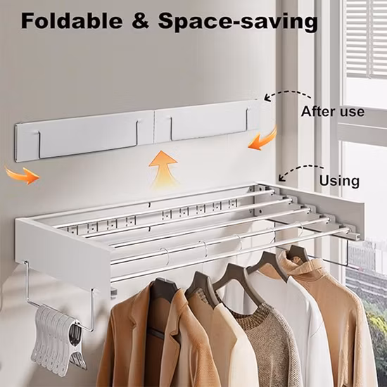 Aluminum Foldable Drying Racks for Laundry Large Foldable Laundry Stand Gullwings for Bed Linen Clothing Socks Scarves Toolf Clothes Drying Rack