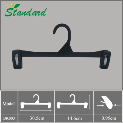 Plastic Pants Bottom Hanger for Hanging Adult Trousers with Size Marker Ring