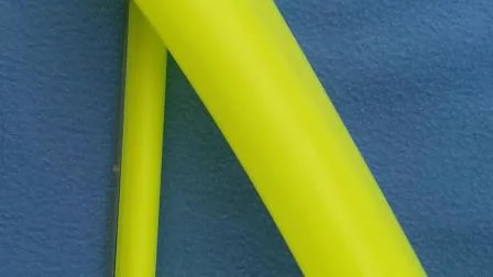 Fluorescent Yellow Plastic Hanger with Pants Bar for Wide Shoulder