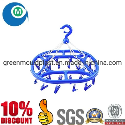 Custom-Made Multi-Functional Plastic Clips Drying Rack Clothes Hanger Mould