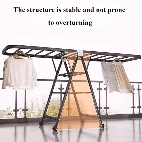 Unfolded Household Indoor Folding Bamboo Clothes Drying Rack Dry Laundry and Hang Clothes