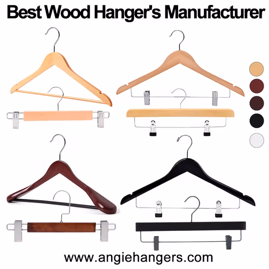 Natural Plywood Solid Wood Wooden Men Coat Jacket Suit Pants Clothing Clothes Plastic Metal Hangers