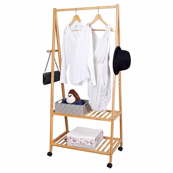 Bamboo Laundry Drying Rack Wooden Foldable Clothes Drying Rack