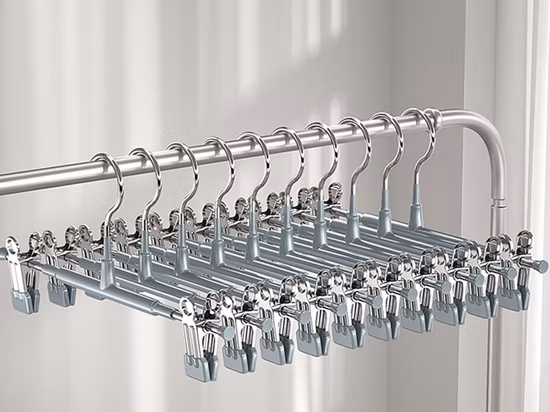 Garment Clothes Scarf Towel Pants Flat Plastic Acrylic Hanger with Silver or Gold Metal Hook
