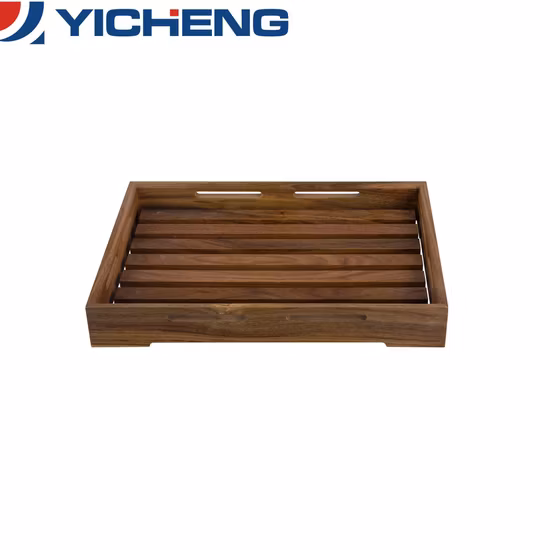 Rustic Wooden/Wood Serving Tray with Metal Handles for Tea/Coffee/Drinks/Meal/Wine
